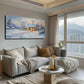 Warm Light Diffusing And Soft Wall Art Canvas Office Home Room Framed 120x60cm