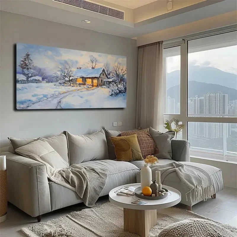 Warm Light Diffusing And Soft Wall Art Canvas Office Home Room Framed 120x60cm