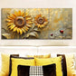 3pcs Sunflowers and ladybugs, Metal Print Ready to Hang Art