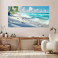 Cloudy Sky Seashore Beach Wall Art wall canvas office home room framed 120x60cm