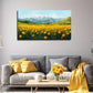 Vibrant Yellow Field Snow Wall Art Canvas Office Home Room Framed 120x60cm