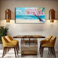Pink And White Flowers Serene Wall Art Canvas Office Home Room Framed 120x60cm
