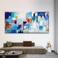 Abstract Colorful Blocks Wall Art Canvas Office Home Room Framed 120x60cm