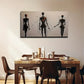 Three Abstract Dimensional Wall Art Canvas Office Home Room Framed 120x60cm