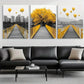 3pcs Yellow Bridge and Hot Air Balloon Perfect Wall Art Set Canvas Framed 40x60cm - High Quality Print 100% Australian Made Wall Canvas Ready to Hang