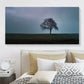 Solitary Tree Under Gloomy Sky Wall Art Canvas Office Home Room Framed 80x45cm