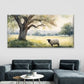 Sheep Under Tree Meadow Wall Art Canvas Office Home Room Framed 120x60cm
