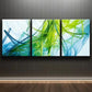 3pcs Green Digital Nature Green Perfect Wall Art Set Canvas Framed 40x60cm - High Quality Print 100% Australian Made Wall Canvas Ready to Hang