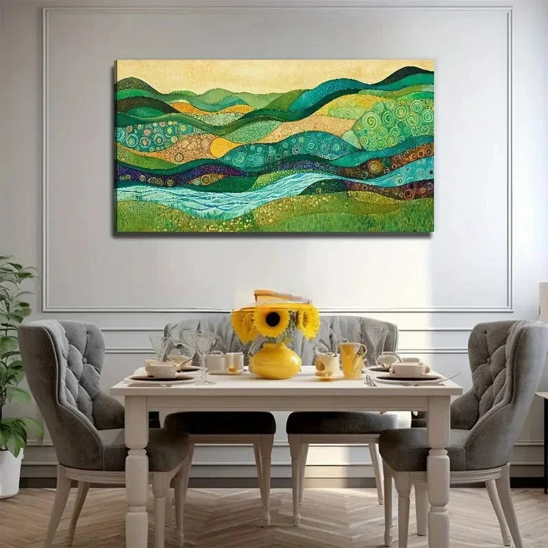 Elegant River Perfect Wall Art Canvas Office Home Room Framed 120x60cm
