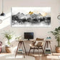 Colored Peaks Golden Peak Wall Art Canvas Office Home Room Framed 80x45cm