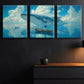 3pcs Whale and Boy Wall Blue Ocean Nature Colorful Wall Art Set Canvas Framed 40x60cm - High Quality Print 100% Australian Made Wall Canvas Ready to Hang