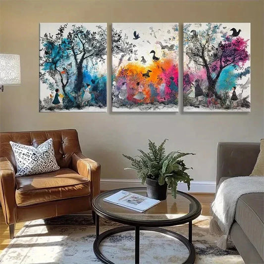 3pcs Colorful Nature Fantasy Dreamscape Perfect Wall Art Set Canvas Framed 40x60cm - High Quality Print 100% Australian Made Wall Canvas Ready to Hang
