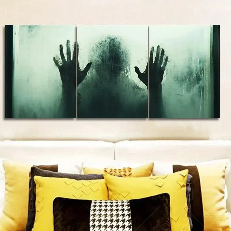 3pcs The girl in captivity Art Painting Metal Print Ready to Hang Art
