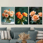 3pcs Beautiful Rose Bouquet Coordinated Metal Print Ready to Hang Art