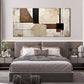Beige Geometric Shapes Modern Wall Art Canvas Office Home Room Framed 80x45cm