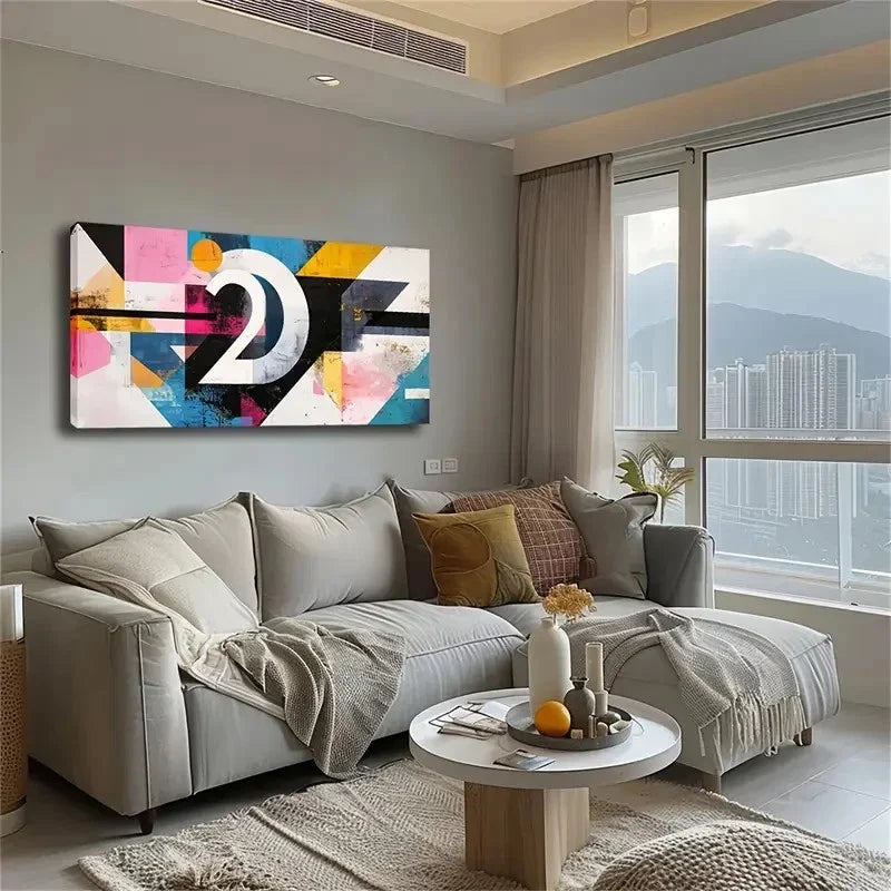 Using Geometric Shapes Wall Art Canvas Office Home Room Framed 120x60cm