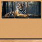 3pcs Tiger in Ancient Forest Mural Decor Wall Art Set Canvas Framed 40x60cm - High Quality Print 100% Australian Made Wall Canvas Ready to Hang