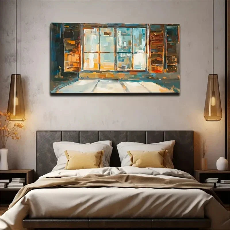 Rich Sense Of Layering Colors Wall Art Canvas Office Home Room Framed 80x45cm
