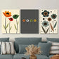 3pcs Vibrant Tulip, Dandelion & Blue Flower Metal Print Ready to Hang Art