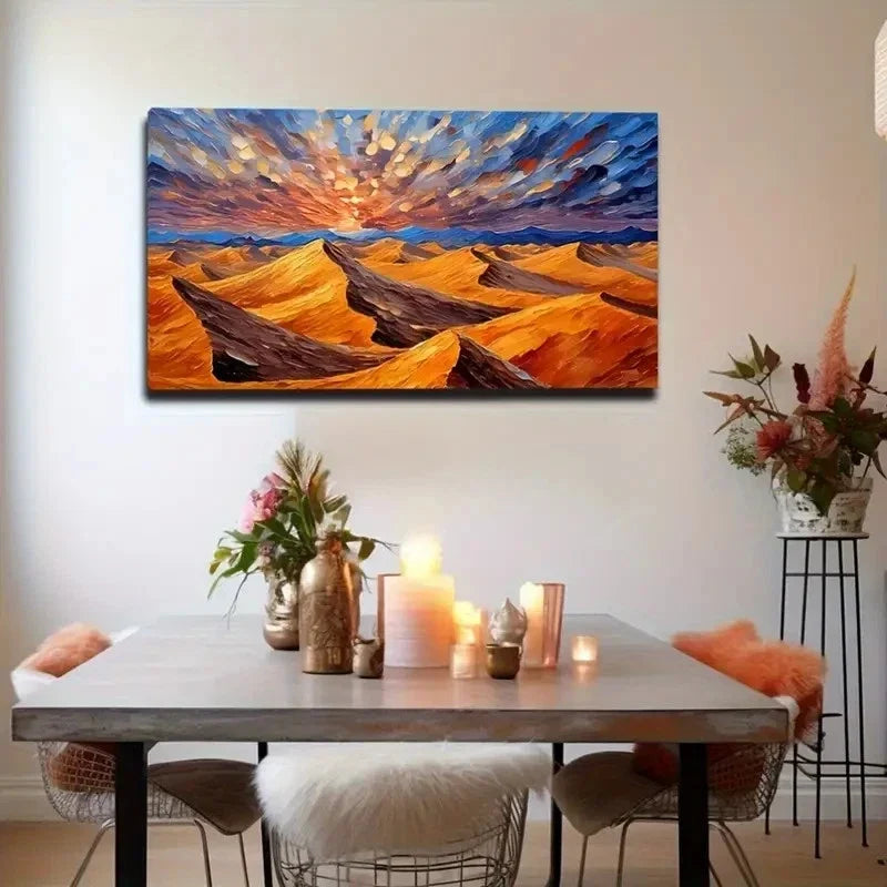 Full Of Power Desert And Sky Wall Art Canvas Office Home Room Framed 120x60cm