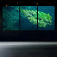 3pcs Leaf and Boat Design Beach Metal Print Ready to Hang Art