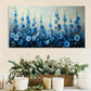 Abstract Blue Flower Scenery Wall Art Canvas Office Home Room Framed 120x60cm