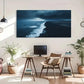Iceland Blue Seaside Retro Wall Art Canvas Office Home Room Framed 120x60cm
