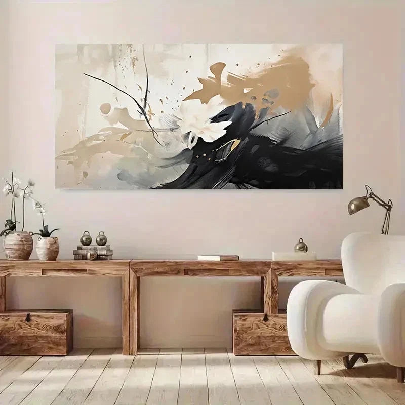 Modern Minimalist Oil Painting Wall Art Canvas Office Home Room Framed 120x60cm