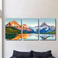 3pcs Snow Mountains Lake & Sunset Painting Wall Art Set Canvas Framed 40x60cm - High Quality Print 100% Australian Made Wall Canvas Ready to Hang
