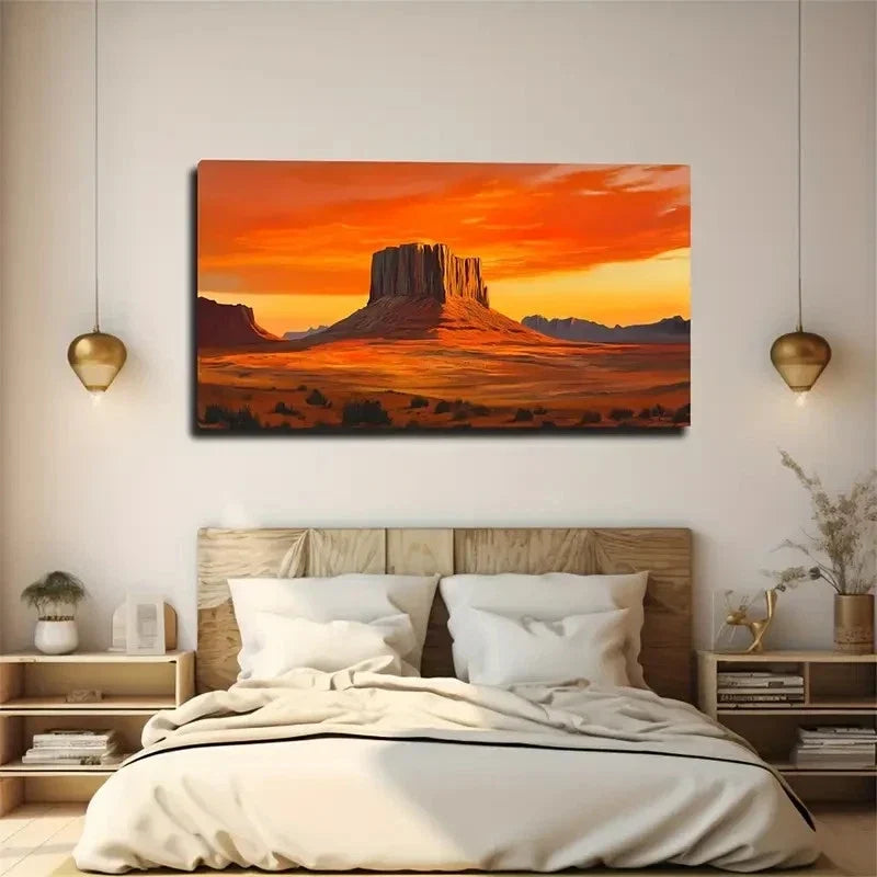 Stunning Earthbound Landscape Wall Art Canvas Office Home Room Framed 120x60cm