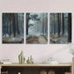 3pcs Winter Forest Snowy Landscape Metal Print Ready to Hang Art