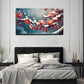 Winter Plum Snow The Branch Wall Art Canvas Office Home Room Framed 80x45cm
