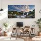 Trollfjord Norway Scenery Wall Art Canvas Office Home Room Framed 80x45cm