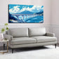 Lake Surface Bridge Wall Art canvas office home room framed 120x60cm