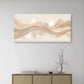 Neutral Beige Brush Stroke Waves Wall Art Canvas Office Home Framed 80x45cm