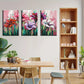 3pcs Flowers Space Theme Decoration Metal Print Ready to Hang Art
