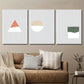 3pcs Triangle Circle And Square Creative Wall Art Set Canvas Framed 40x60cm - High Quality Print 100% Australian Made Wall Canvas Ready to Hang
