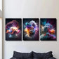 3pcs Fantasy Nebula Explosion Effect Wall Art Set Canvas Framed 40x60cm - High Quality Print 100% Australian Made Wall Canvas Ready to Hang