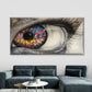 Urban Eye with Graffiti Iris Wall Art Canvas Office Home Room Framed 120x60cm