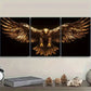 3pcs Majestic Bird Luxurious Black Wings Metal Print Ready to Hang Art
