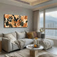 Brown & Yellow Tones Leaf Wall Art Canvas Office Home Room Framed 120x60cm