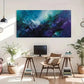Vibrant Blue & Purple Mountain Wall Art Canvas Office Home Room Framed 120x60cm