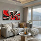 Dynamic Swirl Pattern Color Wall Art Canvas Office Home Room Framed 120x60cm