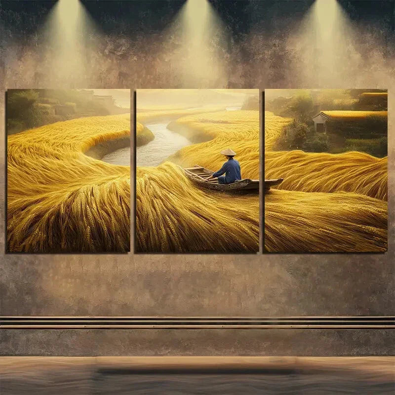 3pcs Stunning Autumn Scenery Nature Perfect Wall Art Set Canvas Framed 40x60cm - High Quality Print 100% Australian Made Wall Canvas Ready to Hang