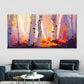 Autumn Birch Forest Landscape Wall Art Canvas Office Home Room Framed 120x60cm