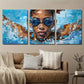 3pcs Beautiful Swimmer Painting Wall Art Set Canvas Framed 40x60cm - High Quality Print 100% Australian Made Wall Canvas Ready to Hang