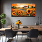 Sunflower Country Landscape Wall Art Canvas Office Home Room Framed 80x45cm