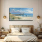 Coastal Wooden Dock & Boat Wall Art Canvas Office Home Room Framed 120x60cm
