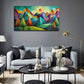 Large Abstract Woods Wall Art Canvas Office Home Room Framed 80x45cm