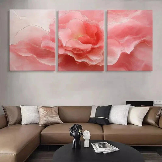 3pcs Soft and Delicate Abstract Blooming Prefect Wall Art Set Canvas Framed 40x60cm - High Quality Print 100% Australian Made Wall Canvas Ready to Hang